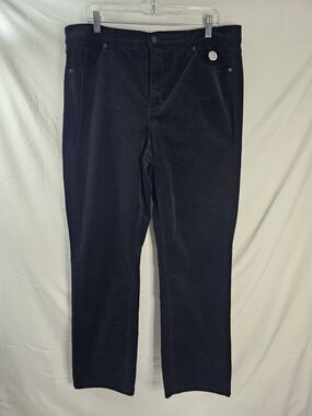 Talbots Black Corduroy Straight Leg Pants 16P